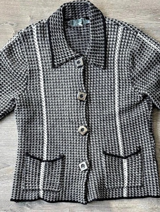 Willow Jackets & Blazers - Willow Checkered Blazer in Black & White Like New - L